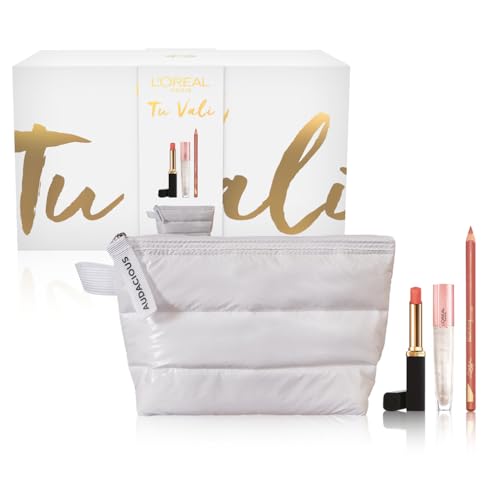L'Oréal Paris, Pochette Regalo Con Rossetto Matte, Gloss Volumizzante E Matita Labbra, Per Labbra Perfette E Rimpolpate, Con Esclusivo Beauty Case Piu