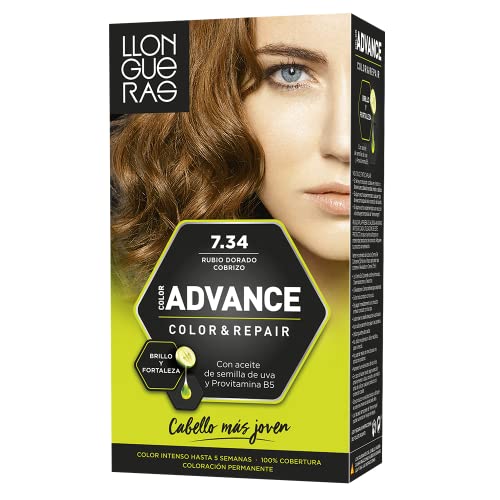 Llongueras Color Advance Tinta Per Capelli, 7.34 Golden - 500 Ml