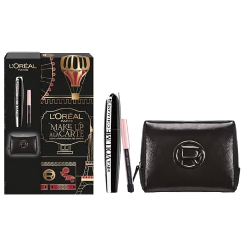 Loreal Set Regalo Donna Mascara Mega Volume E Matita Occhi Con Pochette