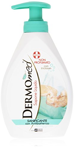 Dermomed Sapone Liquido, Non Profumato Con Triclosan, Sanificante Con Antibatterico - 300 Ml