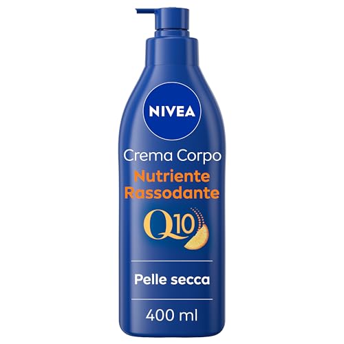 Nivea Q10 Crema Corpo Nutriente Rassodante 400 Ml, Crema Rassodante Corpo Con Coenzima Q10 Puro E Vitamina C, Crema Corpo Idratante Pelle Secca 48H Pe