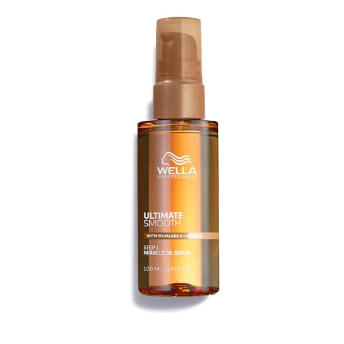 Wella Professionals Ultimate Smooth Miracle Oil Serum - Olio Capelli Con Squalano E Omega 9 - Anticrespo Per Capelli Secchi, Opachi E Crespi (100Ml)