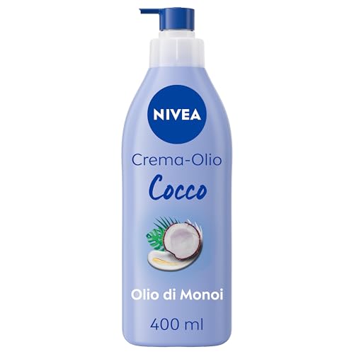 Nivea Crema-Olio Cocco & Olio Di Monoi 400 Ml, Crema Idratante Corpo 48H, Crema Corpo Profumata Con Olio Di Monoi E Fragranza Di Cocco, Crema Corpo Id