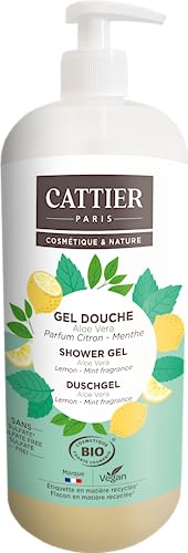 Cattier - Gel Doccia Senza Solfati, Profumo Limone - Menta 1 L