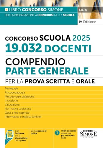 Concorso Scuola 2025 19.032 Docenti Compendio Parte Generale Per La Prova Scritta E Orale