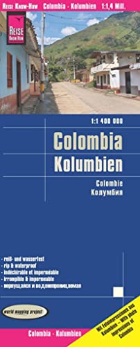 Reise Know-How Landkarte Kolumbien 1 : 1 400 000: World Mapping Project