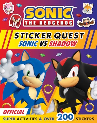 Sonic The Hedgehog Sticker Quest: Sonic Vs Shadow: Sticker Activity Book Packed With Puzzles And Over 200 Stickers! Perfect For Fans Of The Games, Mov