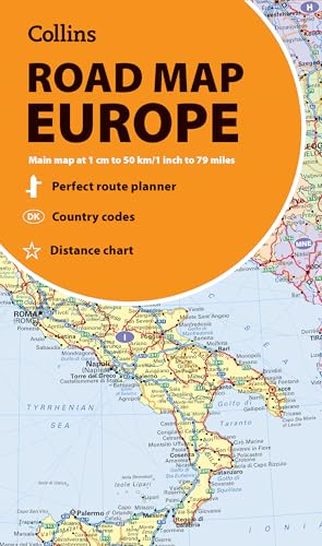 Collins Road Map Of Europe: Folded Map