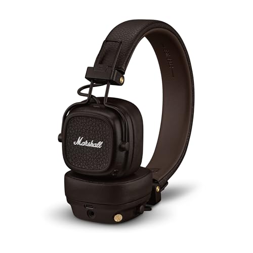 Marshall Major V Cuffie Wireless Bluetooth, 100 Ore Di Riproduzione - Marrone