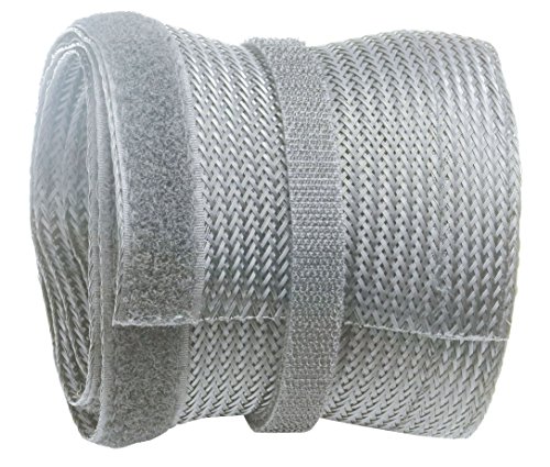 Ricoo Organizer Cavi Cable Z9085G-2 Management Nascondi Cavi Raccogli Cavi Canalina Passacavi Guaina Per Cavi Lunghezza 2M Colore Grigio