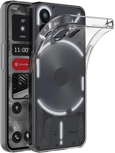 Captor Cover Trasparente Per Nothing Phone 2, Custodia Tpu In Silicone Flessibile Morbida E Sottile, Protezione Di Alta Qualità Con Bordo Rialzato Per