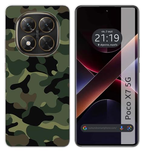 Tumundosmartphone Custodia In Silicone Per Xiaomi Poco X7 5G Motivo Mimetico Disegni