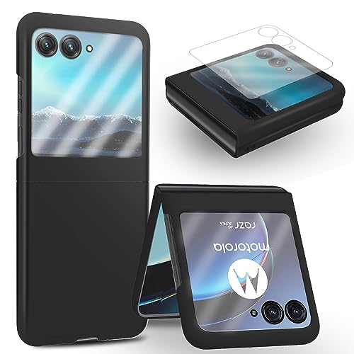 Mojia Cover Per Motorola Moto Razr 50, Custodia Ultra Sottile E Dal Tocco Setoso, Anti Caduta E Anti Graffio, Con Pellicola Protettiva In Vetro Temper