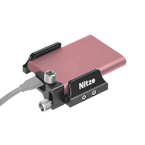 Nitze Staffa Di Montaggio Ssd Per Samsung T5 / T7 / T7 Shield / T9 Ssd E Sandisk Ssd, Universale Ssd Supporto Staffa Con Morsetto Per Cavo Usb-C, Comp