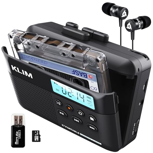 Walkman Cassette Player + Convertitore Cassette Mp3 + Lettore Cassette Audio Portatile + Microfono E Altoparlante Incorporati + Batteria Ricaricabile 