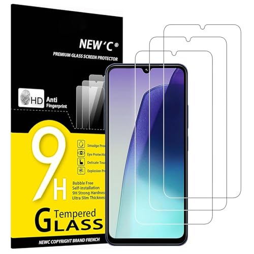 New'C 3 Pezzi, Vetro Temperato Per Xiaomi Redmi 14C,Redmi 14R, Redmi A3 Pro, Pellicola Prottetiva Anti Graffio, Anti-Impronte, Senza Bolle, Durezza 9H