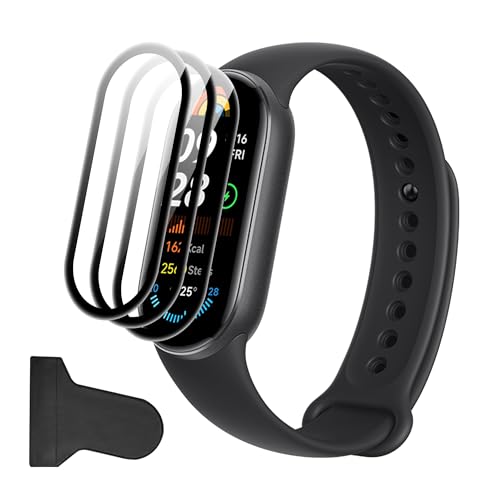 Rojeuinn Pellicola Protettiva Da 3 Pezzi Per Xiaomi Smart Band 9 Vetro Temperato Con Strumento Di Installazione Facile, Senza Bolle, Antigraffio
