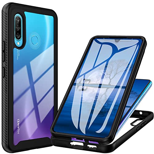 Cover Per Huawei P30 Lite Antiurto, Custodia Per Huawei P30 Lite 360 Gradi Con Protezione Dello Schermo Integrata Rugged Full Body Protettivo Case Tra