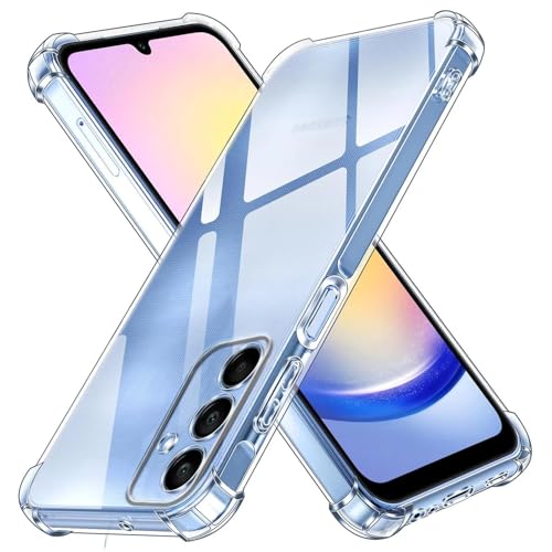 Hually Custodia Per Samsung Galaxy A25 5G, A25 5G Cover Trasparente Antiurto E Anti-Graffio Sottile Tpu Morbido Per Samsung Galaxy A25 5G - Hd Chiaro