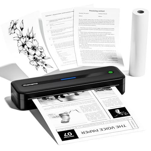 Phomemo M832 Stampante Portatile, Stampante Termica A4 Compatibile Con Phone Via Bluetooth, Windows E Macos Via Cavo Usb, Stampante Inkless Per Viaggi