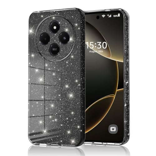 Eherui Glitter Cover Per Xiaomi Redmi 14C / Redmi A4 / Poco C75, Silicone Morbido Tpu Anti-Impronta Protezione Case, Custodia Sottile Resistente Graff