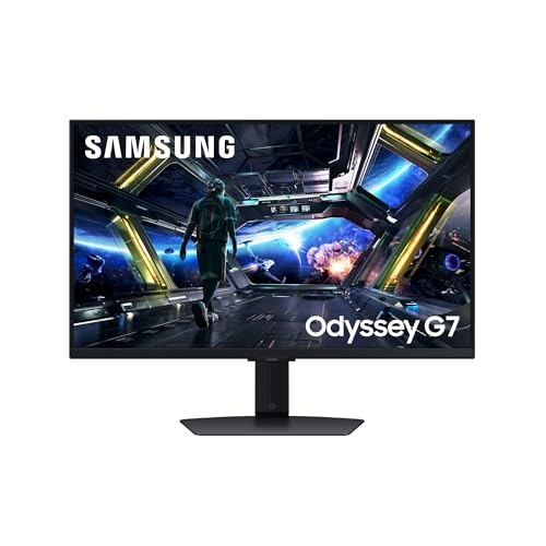 Samsung Monitor Gaming Odyssey G7 (S27Dg702), Flat, 27'', 3840X2160 (Uhd 4K), 16:9, Hdr10+, 144Hz, 1Ms (Gtg), Compatibiltà G-Sync, Hdmi, Usb, Dp, Has,