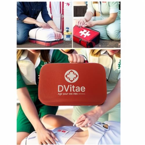 D-Vitae Kit Di Primo Soccorso, Kit Di Primo Soccorso Aziendale, Piccolo Kit Di Pronto Soccorso, Scatola Farmacia Per Auto, Casa, Viaggi, Campeggio, Es