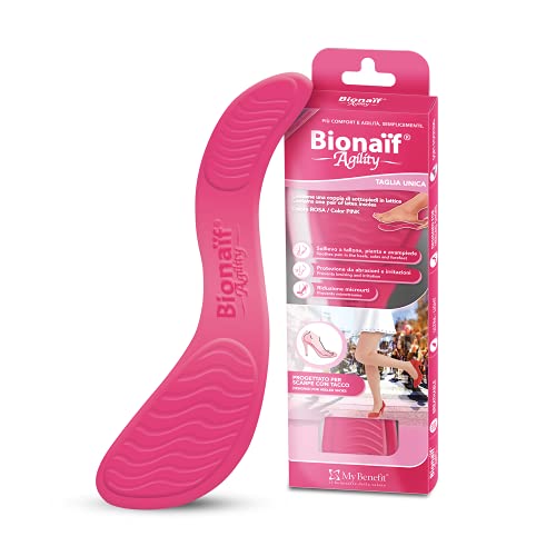 My Benefit Bionaif Agility Rosa, Sottopiede Ultraleggero E Traspirante, Adatto Per Scarpe Alte, Zeppe, Plateau E Tacchi A Spillo, Protegge Da Abrasion