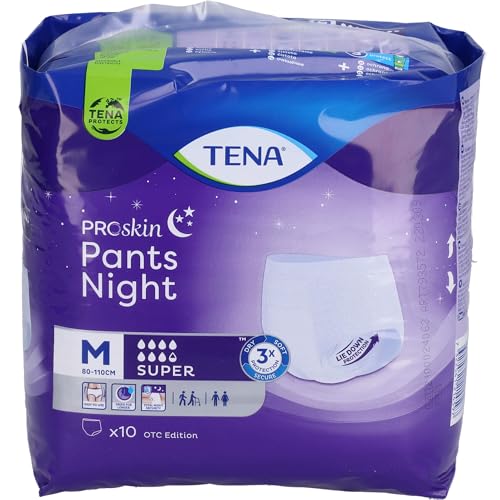 Tena Proskin - Pants Night Super Mutandine Assorbenti Taglia M, 10 Pezzi