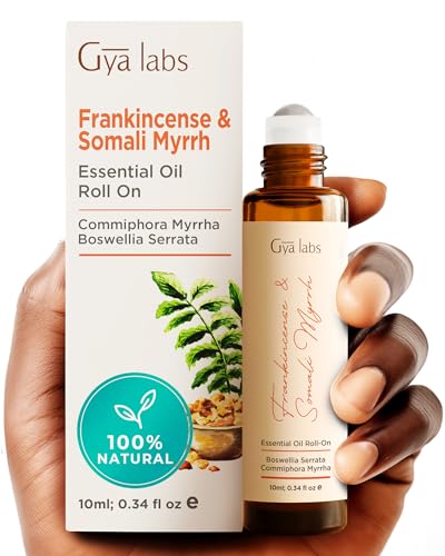 Gya Labs Roll-On Con Olio Essenziale Di Incenso E Mirra (10 Ml) - Profumo Profondo E Terroso
