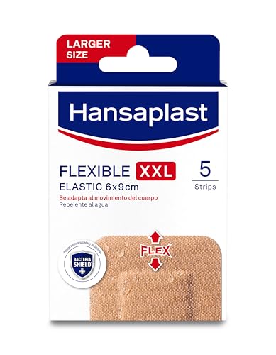 Hansaplast Cerotti Flexible Xxl, Cerotti Medicazione Che Si Adattano Ai Movimenti, Cerotti Flessibili Per Le Articolazioni, 1 Confezione Da 5 Cerotti 