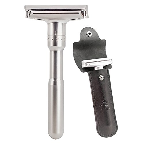 Kit De Maquinilla De Afeitar De Seguridad, Mangos Largos De Cromo River Lake De Doble Filo Razorr De Seguridad Clásica Con Conjunto (1 Maquinilla De A