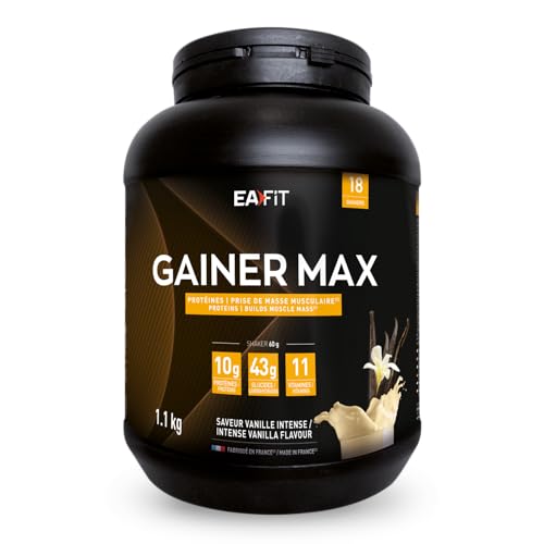 Proteine In Polvere 1,1 Kg - Gainer Massa Muscolare - 10G Di Proteine Per Uno Shaker Proteine - Gusto Vaniglia - Whey Gainer- Polvere - Whey Protein