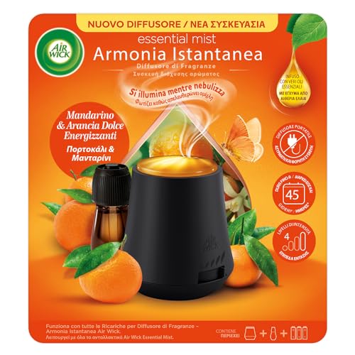 Airwick Armonia Istantanea Profumatore Per Ambienti, Confezione Con 1 Diffusore Di Oli Essenziali E 1 Ricarica Per Diffusore Di Oli Essenziali Alla Fr