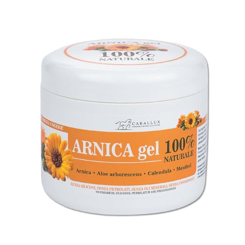 Caballux Gel Arnica 100% Naturale - Arnica Per Cavalli Uso Umano, Arnica Gel Forte Arricchita Con Aloe Arborescens E Calendula, Azione Lenitiva E Anti