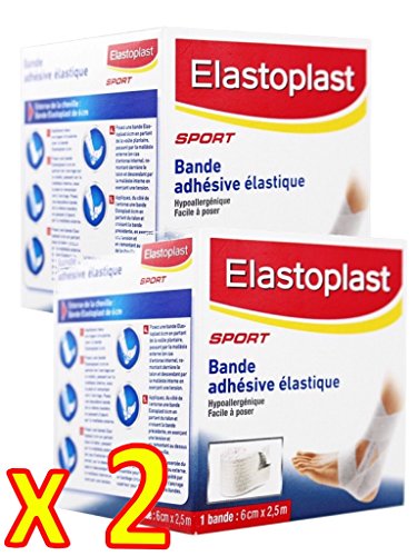 Elastoplast Sport - Nastro Elastico Per Contenimenti, Flessibile, 2 Pezzi, 6 Cm X 2,5 M (6/2)