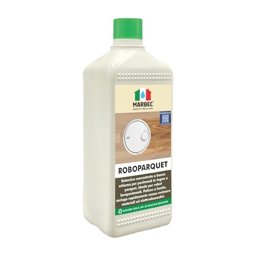 Marbec Roboparquet 1Lt Detersivo Concentrato A Bassa Schiumosità Per La Pulizia Dei Pavimenti In Legno E Parquet Con Per Robot Lavapavimenti. Pulisce