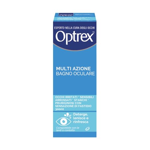 Optrex Multi Azione, Bagno Oculare Con Estratti Naturali Per Occhi Rossi, Stanchi E Irritati 300Ml