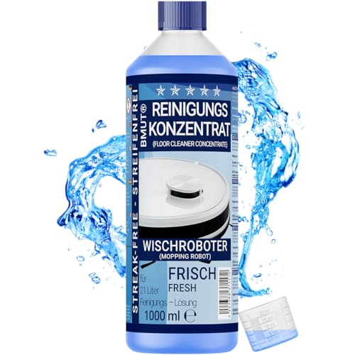 1 Detergente Concentrato Per Robot Da 1000 Ml, Profumo Extra Fresco, Senza Aloni E Senza Schiuma, Con Dosatore, Detergente Per Pavimenti E Molto Altro