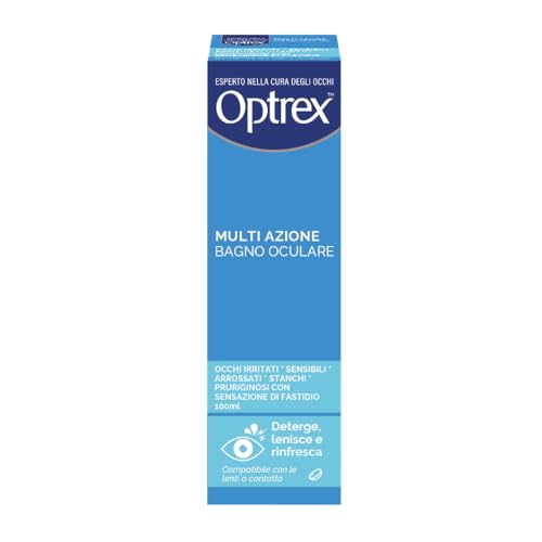 Optrex Multi Azione, Bagno Oculare Con Estratti Naturali Per Occhi Rossi, Stanchi E Irritati 100Ml