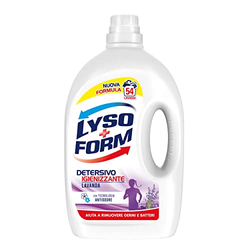 Lysoform, Detersivo Igienizzante Lavanda, Detersivo Liquido Lavatrice Per Una Pulizia Profonda E Pulito Sicuro, Capi Bianchi Brillanti, Profumazione L