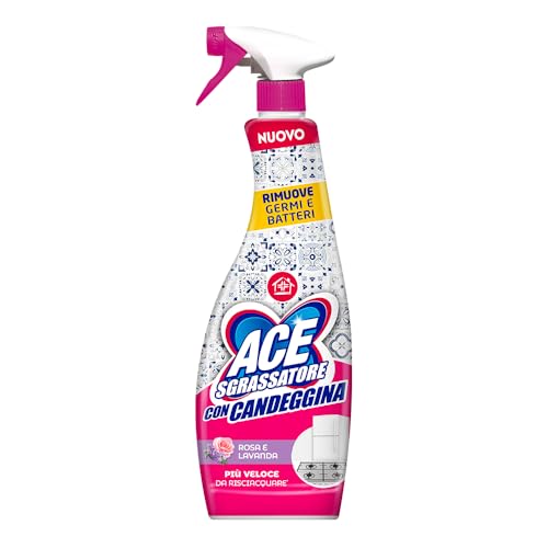 Ace Spray Sgrassatore Con Candeggina, Profumo Di Rosa E Lavanda, 600 Ml