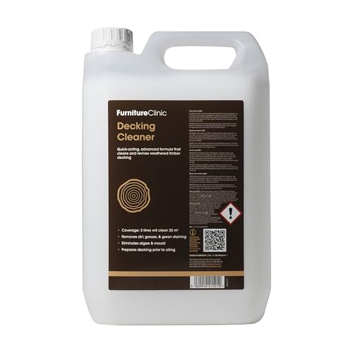 Detergente Per Decking 5L – Formula Ad Azione Rapida Che Pulisce E Ravviva Il Rivestimento Stagionato Da Furniture Clinic – Rimuove Alghe E Muschio, N
