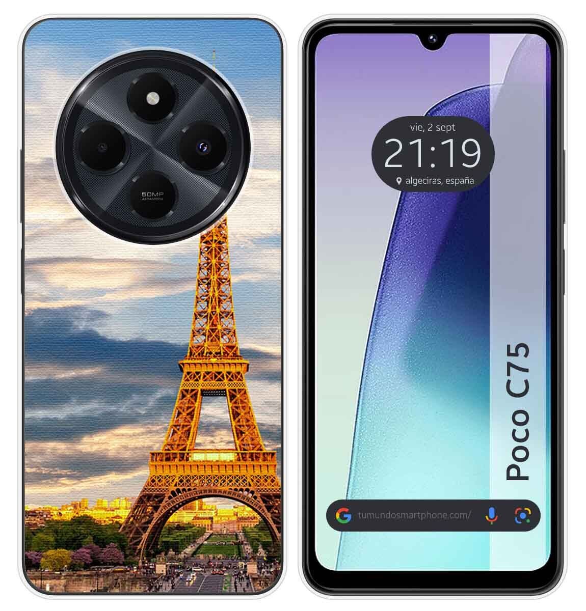 Cover Silicone per Xiaomi Poco C75 Disegno Paris Disegni