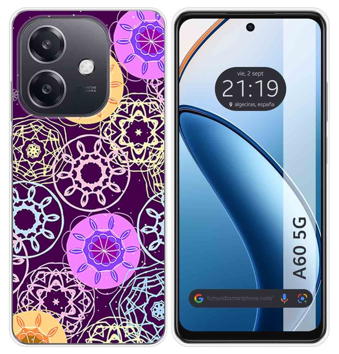 Cover Silicone per Oppo A60 5G Disegno Circolare Disegni