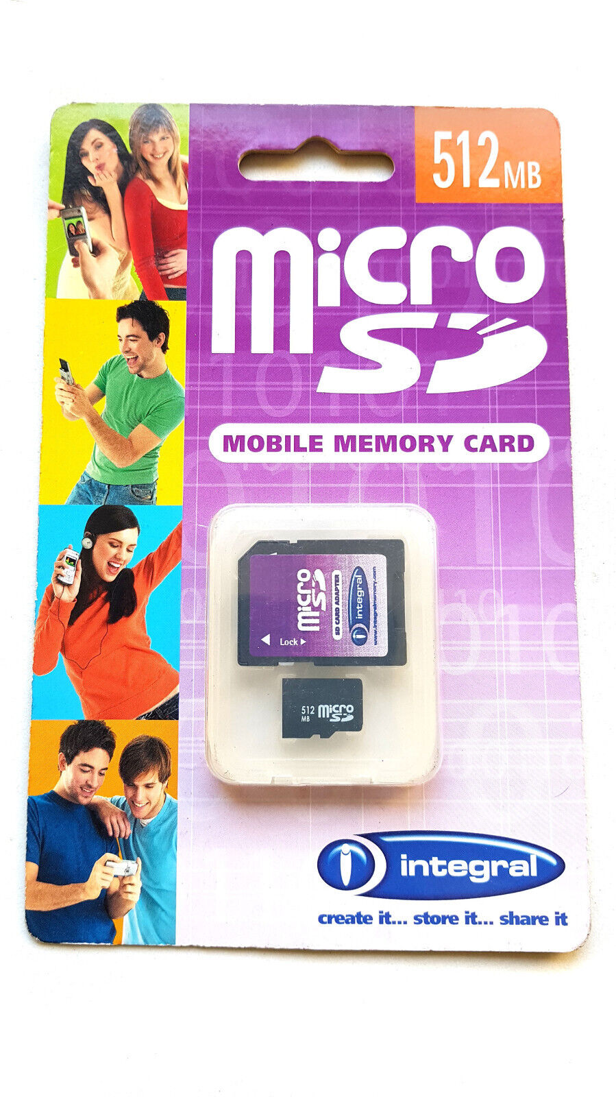 Scheda di memoria MICRO SD 512 MEGABYTE completa