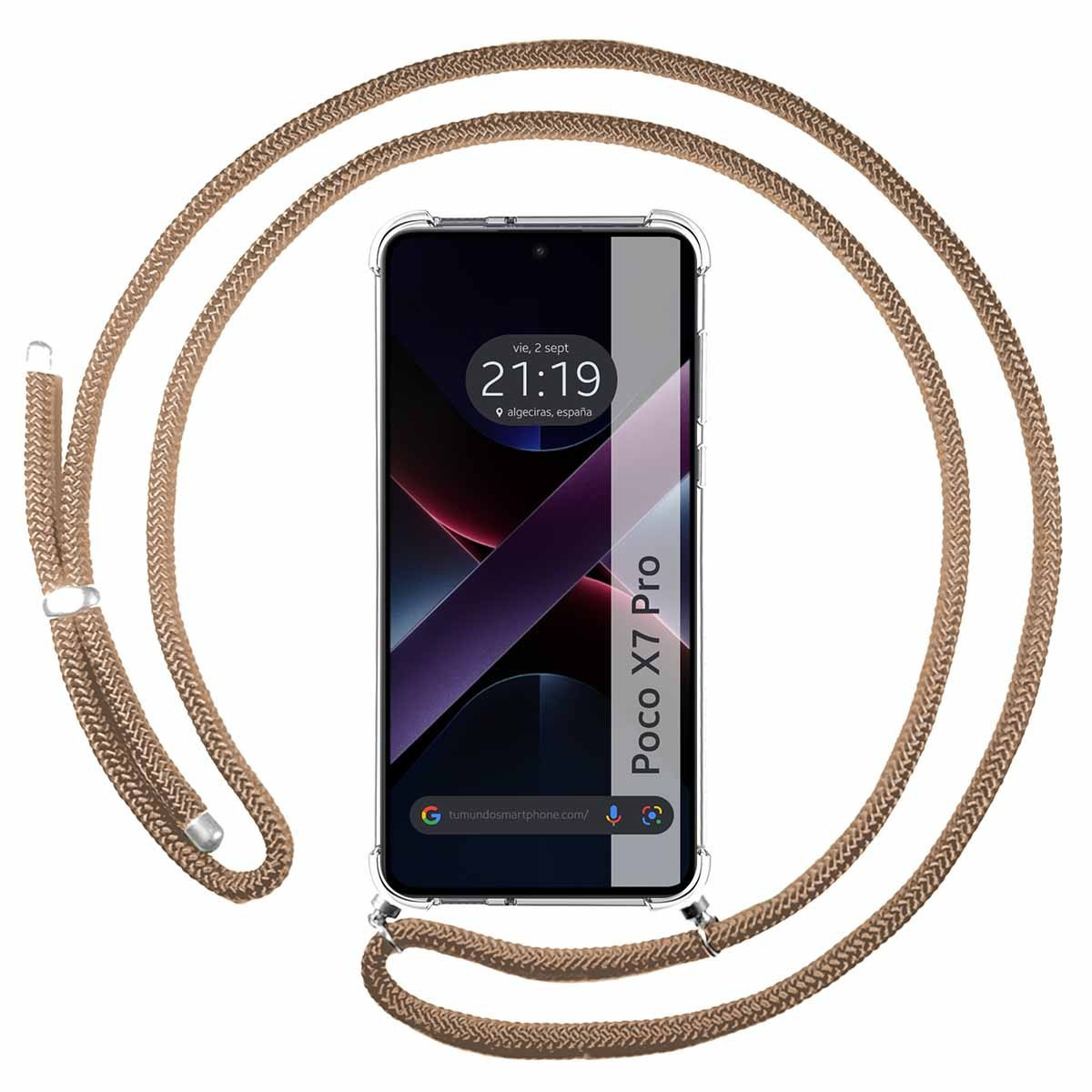 Fodera Appesa Trasparente Per Xiaomi Poco X7 Pro 5G Con Corda Camel