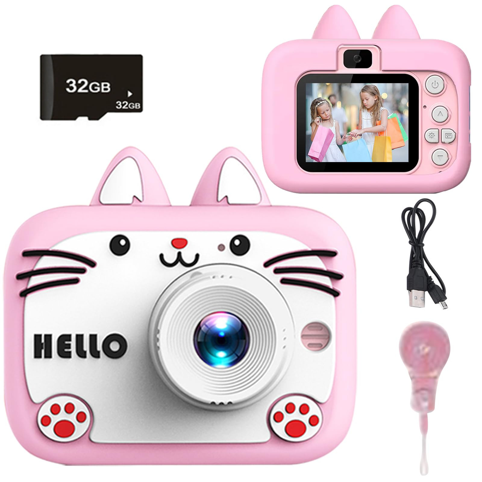 Macchina Fotografica Bambini, HD 1920P Ricaricabile Fotocamera Digitale, (K5F)