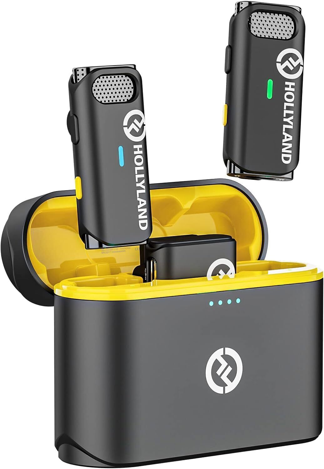 Hollyland Lark M1 Microfono Wireless Lavalier con Charging Case Duo, Nero
