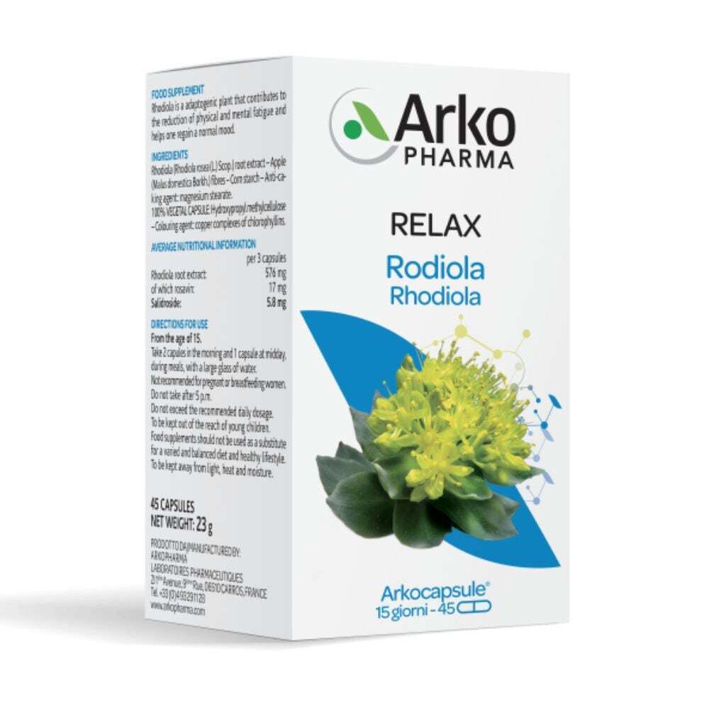 ArkoPharma Arkocapsule - Relax Rodiola Integratore Alimentare, 45 capsule